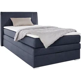 Jockenhöfer Boxspringbett JOCKENHÖFER GRUPPE ""Amira", OTTOs Choice Topseller, mit Bettkasten und Topper", blau (dunkelblau 313, 02), B:134cm L:217cm, Bezug: 100% Polyester;Topper und Matratzenspiegel: 100% Polyester, Komplettbetten, Boxspringbett, erhältlich in den