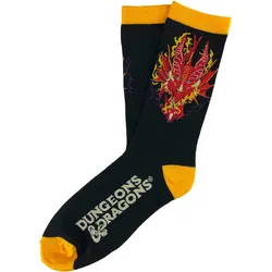D&D Socken mit rotem Drachen