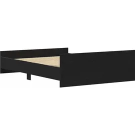 vidaXL Bettgestell ohne Matratze Schwarz Eichen-Optik 120x200 cm