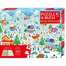 Usborne Publishing Puzzle & Buch: Bunte Winterwelt