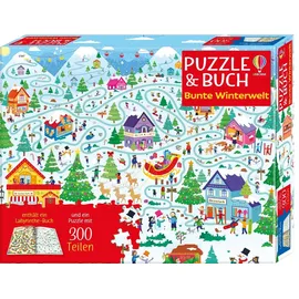 Usborne Publishing Puzzle & Buch: Bunte Winterwelt