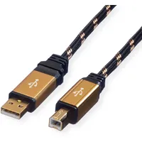 Roline Gold USB 2.0 Kabel, Typ A-B, 1,8 m