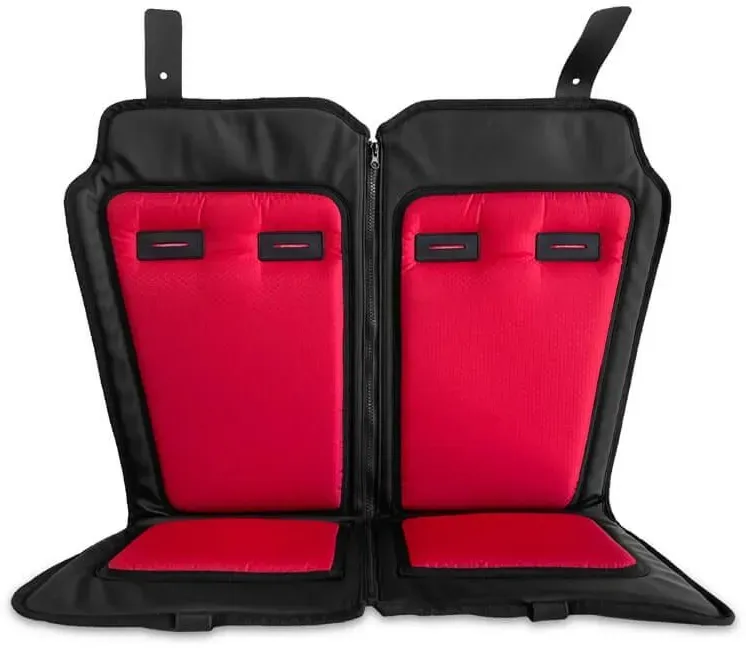 Carqon-Sitzkissen Schwarz/Rot mit Reißverschluss, geeignet für Classic und Cruise Lastenfahrrad