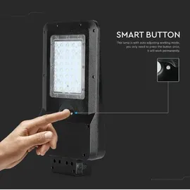 V-Tac - Solar Straßenleuchte, mit Solarpanel, Schwarz,