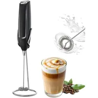 Elektrischer Milchaufschäumer, Mini-Edelstahl-Schneebesen, extra starker Motor und Leistung für Kaffee/Latte/Cappuccino/Heiße Schokolade XXW