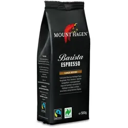 Mount Hagen Espresso Barista, ganze Bohne bio 500g