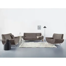 Home Affaire Polstergarnitur Saltare elegant & komfortabel, 3-2-1, bequem, Designfuß, (3-tlg) grau