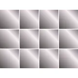 Queence Fliesenaufkleber Metallic Look 12er Set
