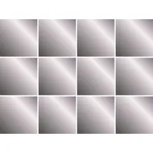 Queence Fliesenaufkleber Metallic Look 12er Set