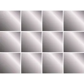 Queence Fliesenaufkleber Metallic Look 12er Set