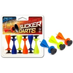 Petron SURESHOT Sucker Darts Pfeile mit Saugnapf Zubehör für Armbrust & Blasrohr, bunt, 6-teilig