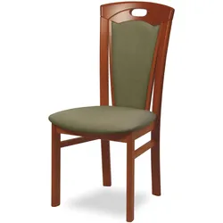 Esszimmerstuhl HOME AFFAIRE "FERDI Made in Italy, Massivholz", kirsch, moss, kirschbaum, B:48cm H:100cm T:57cm, Massivholz, Stühle, Bezug Feinstruktur (wasser- und fleckabweisend) oder Struktur