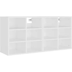 vidaXL Schuhregale 2 Stk. Weiß 52,5x30x50 cm