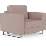 BRUNO Schlafsessel 70cm in Blush Rosa | praktische Größe | stabiles Massivholz & Boxspringkomfort