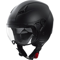 Nexo Jethelm Motorradhelm Helm Motorrad Mopedhelm Demi Jet Helm City II Mattschwarz L, Unisex, Chopper/Cruiser, Ganzjährig, Thermoplast, matt schwarz