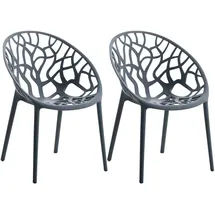 CLP Gartenstuhl Hope Sessel 59 x 59 x 80 cm anthrazit 2 St.