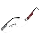 Fossil Brillengestell aus Metall in Rot/Schwarz | Gr.: onesize