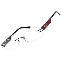 Fossil Brillengestell aus Metall in Rot/Schwarz | Gr.: onesize