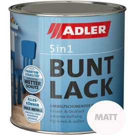 Adler 5in1 Buntlack für Innen und Außen - 125ml- Wetterfester Lack und Grundierung für Holz, Metall & Kunststoff RAL9005 Tiefschwarz