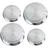 Wenko Abdeckplatte Edelstahl 4er Set