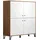 trendteam Highboard 123 x 136 x 40 cm Eiche / Weiß