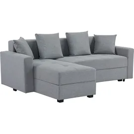 Ecksofa 217 cm Polyester 3-Sitzer Grau