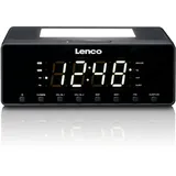 Lenco CR-540BK - Radiowecker mit dimmbarem Nachtlicht und USB-Ladefunktion - Schwarz