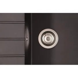 Respekta Houston links Einbauspüle mineralit schwarz Handbetätigung 1000 x 500 mm