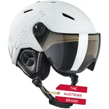 Black Crevice Skihelm Vail mit Visier, matt weiß/Silber, M (55-58 cm)...