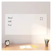 VidaXL Magnettafel Wandmontage Weiß 100x50 cm Hartglas