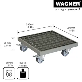 Wagner Pflanzenroller Industrial Style 29 x 29 x 9,5 cm