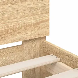 vidaXL Bettgestell mit Kopfteil Sonoma-Eiche 80 x 200 cm Holzwerkstoff