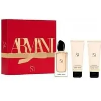 Giorgio Armani, Beauty Geschenkset, Sì - EDP 100 ml + sprchový gel 50 ml + tělové mléko 50 ml