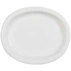 8 ovale Teller weiss