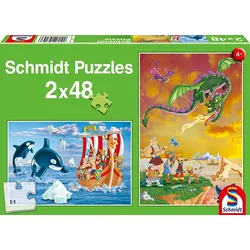 Schmidt Spiele SCHMIDT Wikinger-Puzzle 2x48 Teile