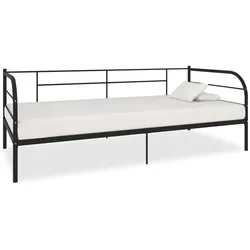 vidaXL Tagesbett-Rahmen Schwarz Metall 90×200 cm