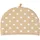 Homescapes Tea Cosy, – Stoff-Teewärmer Sterne beige, Design Teewärmer aus Baumwolle, isolierende Haube für Teekanne, Abdeckung für Tee- und Kaffeekannen