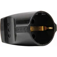 Kopp 183205003 Kunststoff-Schutzkontakt-Kupplung, bruchfest, für Kabelquerschnitt bis 3x1, 5mm2,