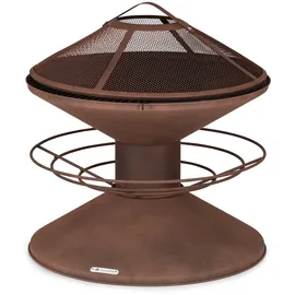 Blumfeldt Aguilera Feuerschale mit Grill Ø 65 cm Holzlager Stahl Rost