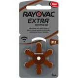 Rayovac 312-120 Stück Extra Advanced Zink Luft Hörgerätebatterie mit 2 Stück LUXTOR® Reinigungstücher (120x Typ 312 braun)