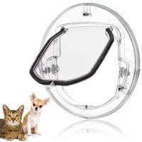 TOPINCN Katzenklappe für Haustiere aus Glas mit Klappe für alle Katzen und kleinen Hunde.