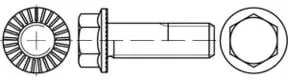 ART 88913 Sechskantschr. Kl. 100 m. Sperr-Ripp, M 16 x 1,5 x 65 S