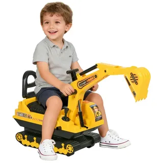 Homcom Sitzbagger mit Schaufel Hupe Aufsitzbagger Stauraum