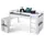 Homestyle4u Hochbett 90x200 Weiß Schreibtisch Funktionsbett Jugendbett