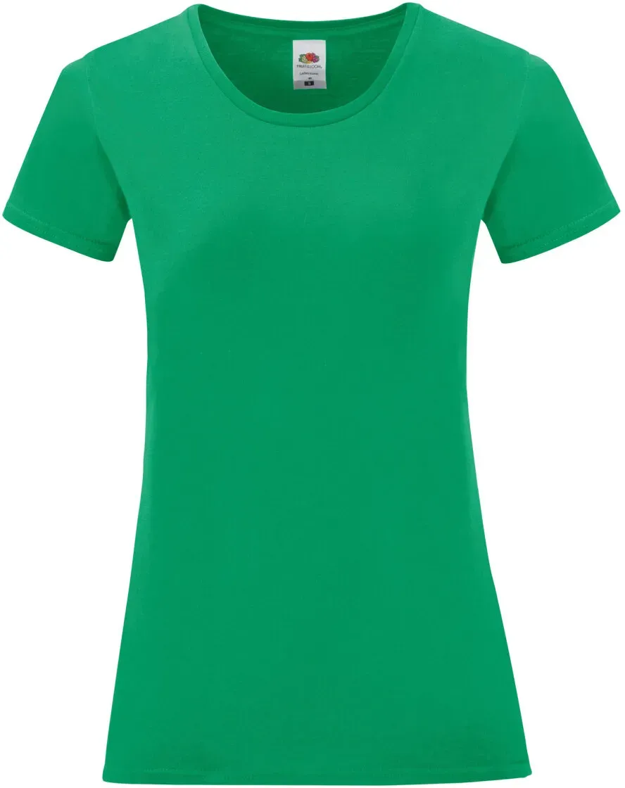Fruit of the Loom - Iconic 150 Damen T-Shirt - Kelly Green / L