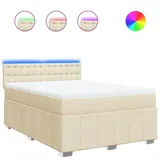 vidaXL Boxspringbett 160 x 200 cm Weiß