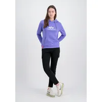 Alpha Industries Hoodie ALPHA INDUSTRIES "Alpha Industries Women - Hoodies New Basic Wmn" Gr. L, lila (electric violet) Damen Sweatshirts