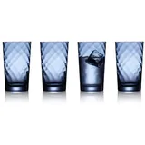 Lyngby Glas Vienna Getränke- und Spirituosen-Gläser 450 ml Blau 4 St.