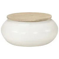 VidaXL Couchtisch Weiß 51x51x27 cm Massivholz Mango