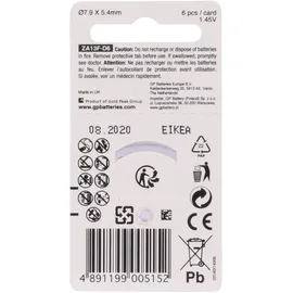 GP ZA13 Knopfzelle 310 mAh 6 St.
